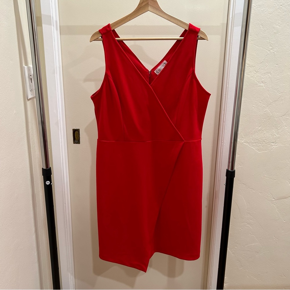 Nanette Lepore Red Asymmetrical Dress Size 14